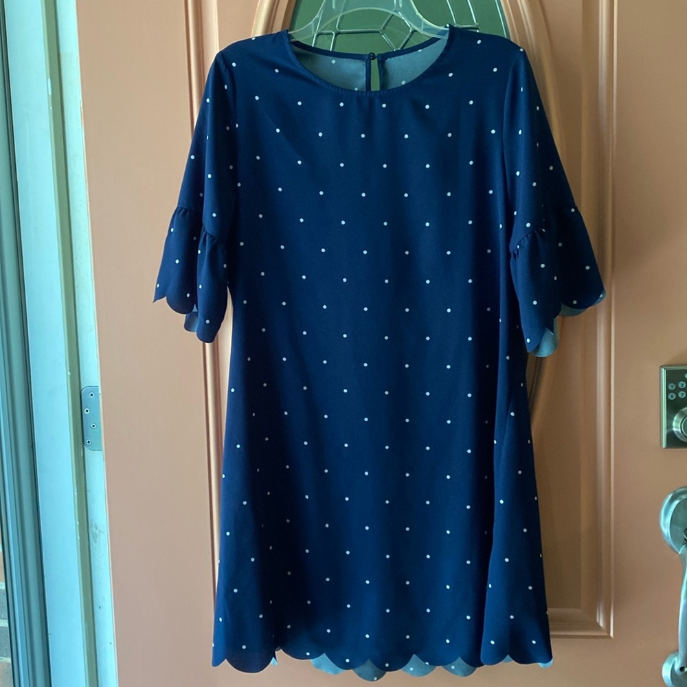 Navy Polka Dot dress, medium